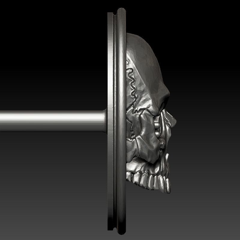 skull earrings studs 2 3D Model Collection_32