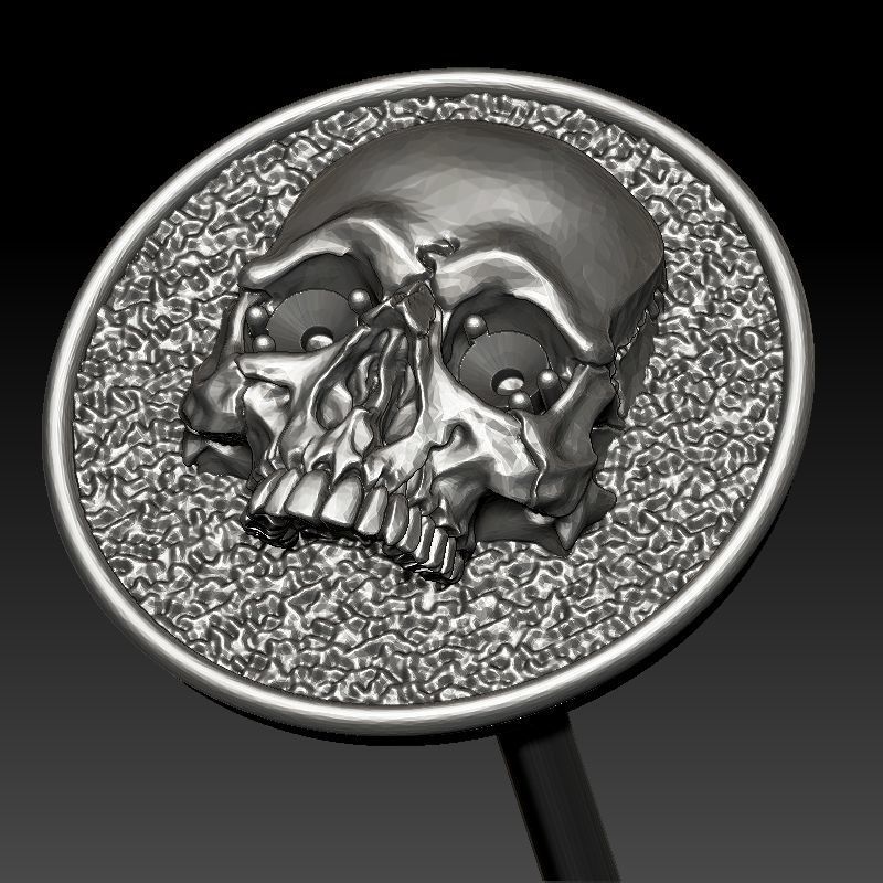 skull earrings studs 2 3D Model Collection_53
