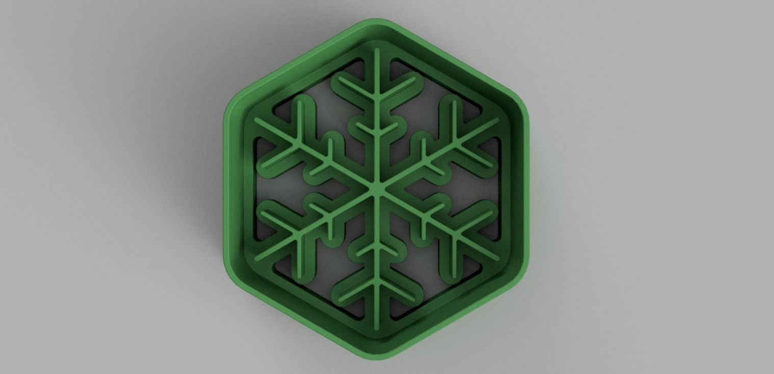 SNOWFLAKE COOKIE CUTTER 3D print model_2