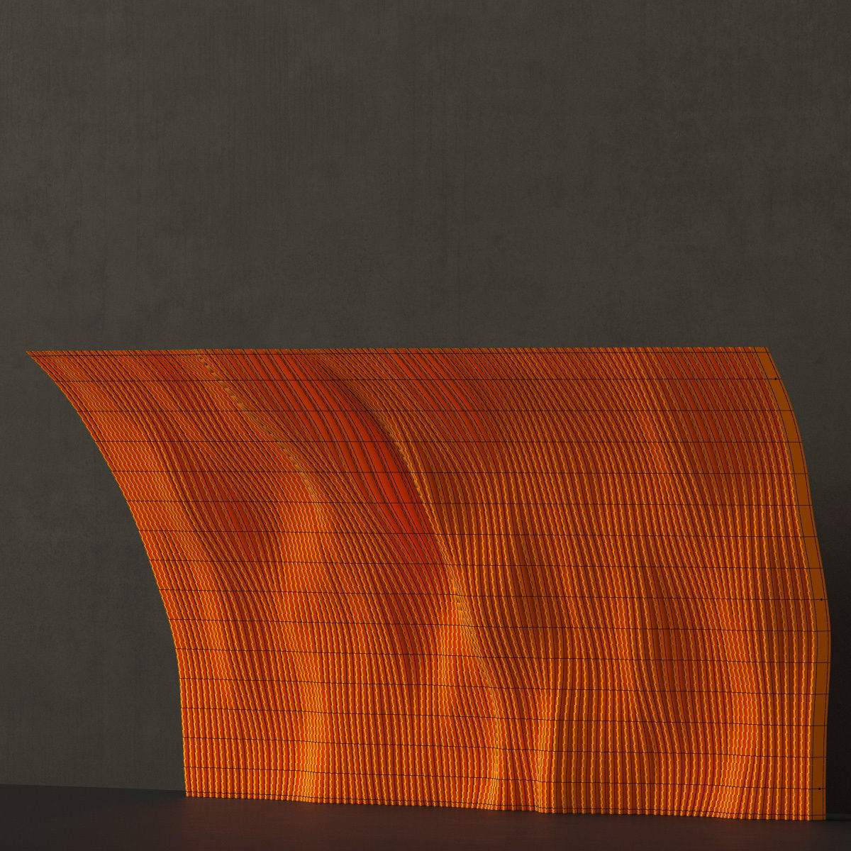 Parametric panel wood rail n2 3D model_20