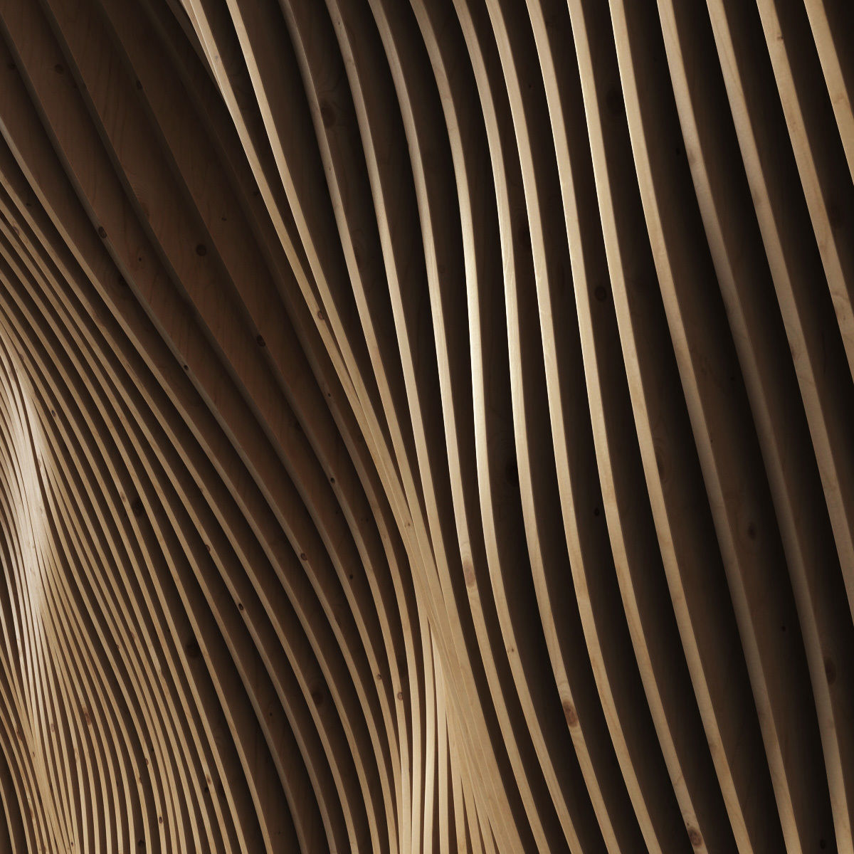 Parametric panel wood rail n2 3D model_4