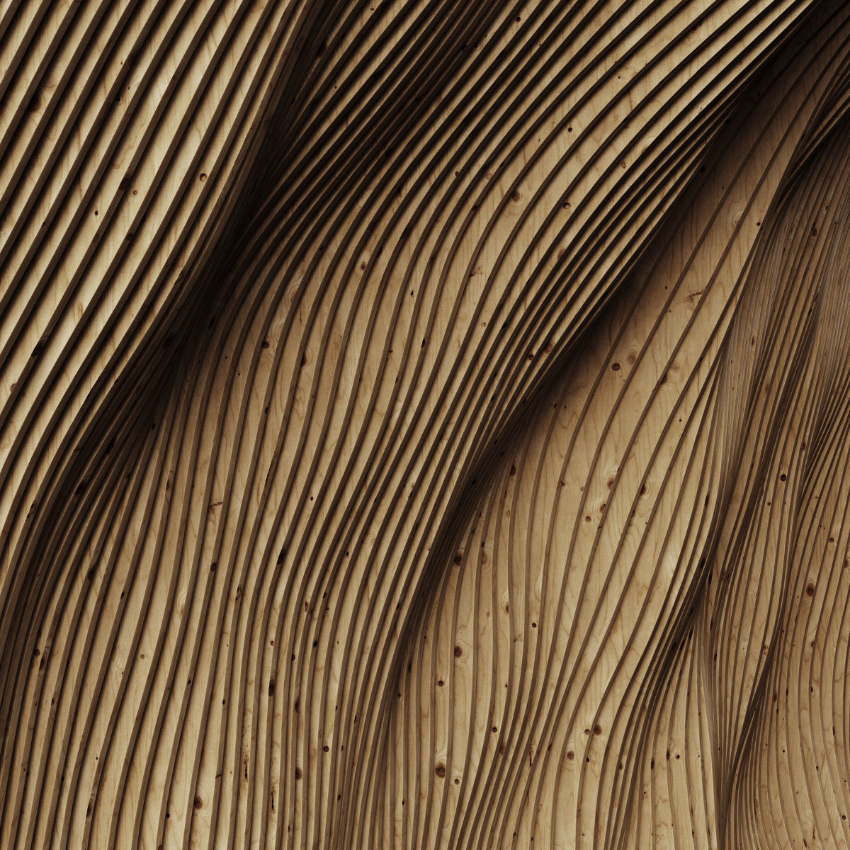 Parametric panel wood rail n2 3D model_9