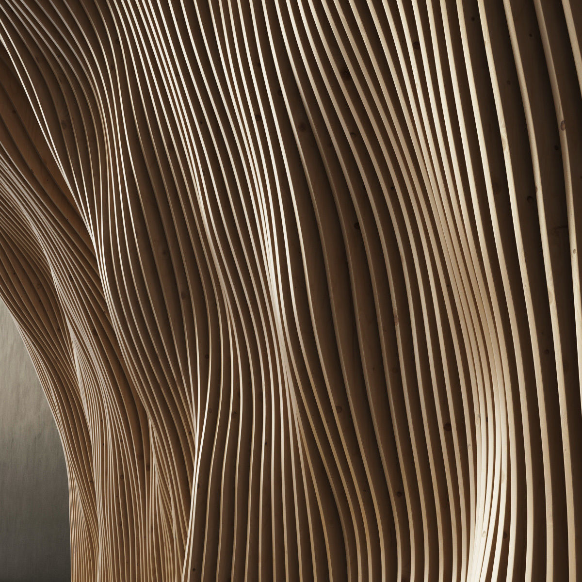 Parametric panel wood rail n2 3D model_1