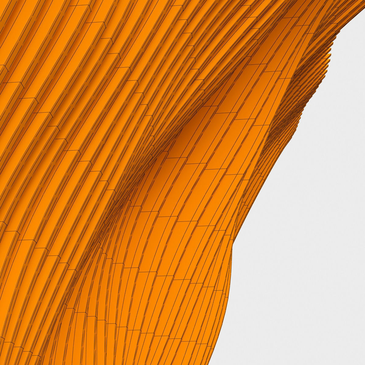 Parametric panel wood rail n2 3D model_18