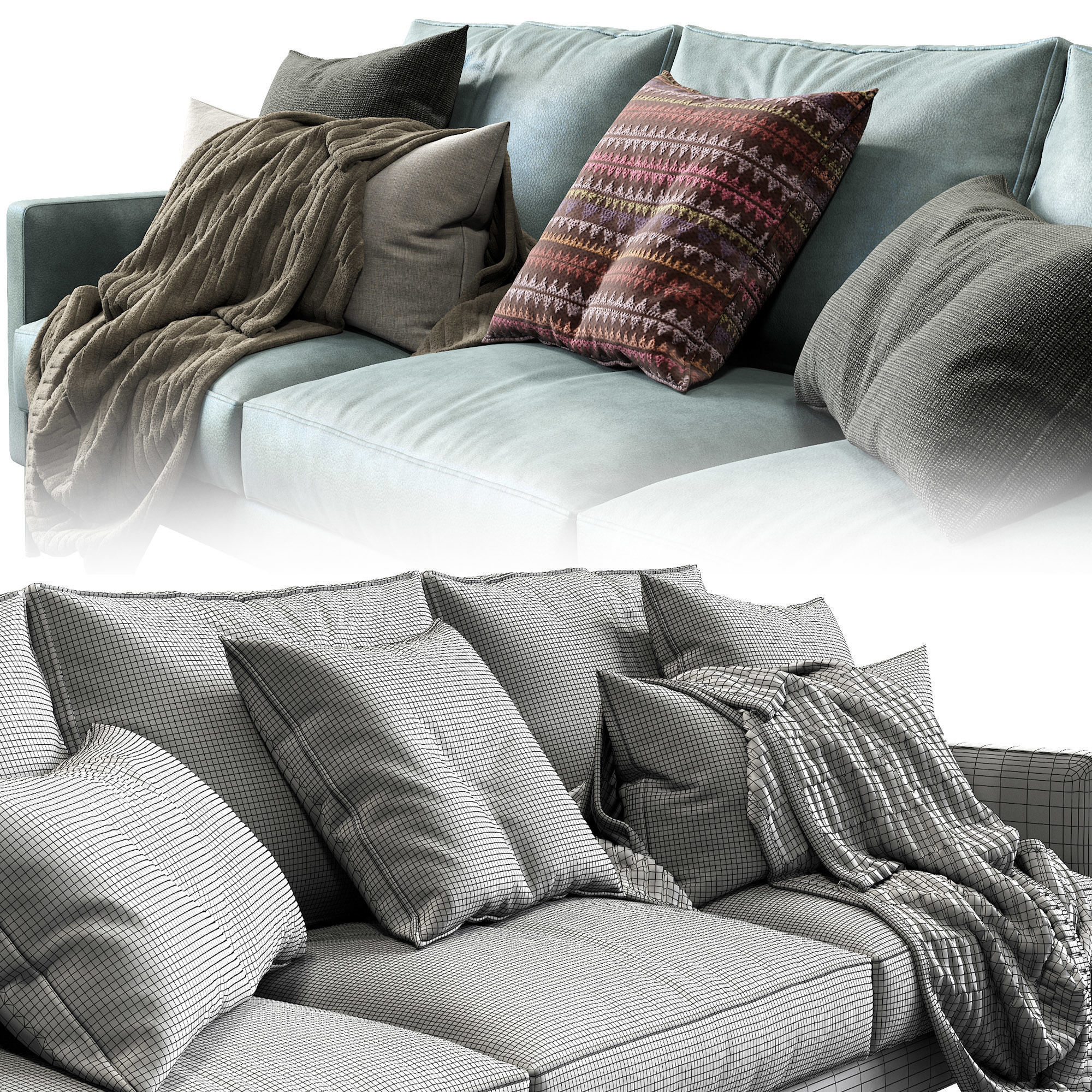 Interface Leather Sofa LUCA 3D model_4