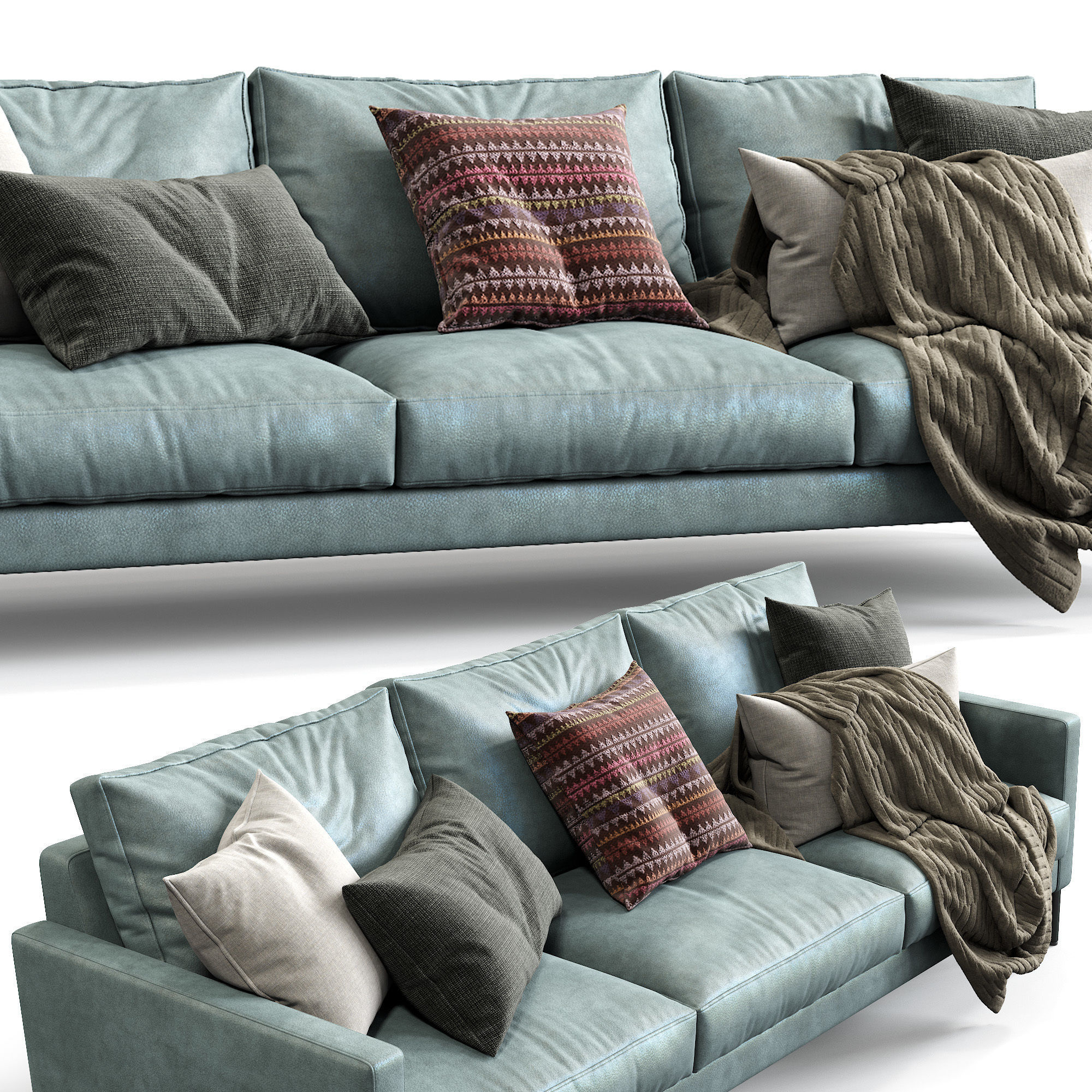 Interface Leather Sofa LUCA 3D model_1