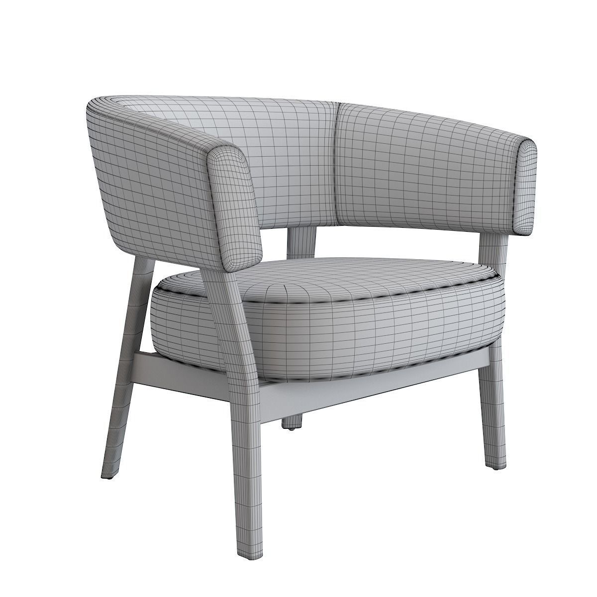 West elm juno chair 3D model_5
