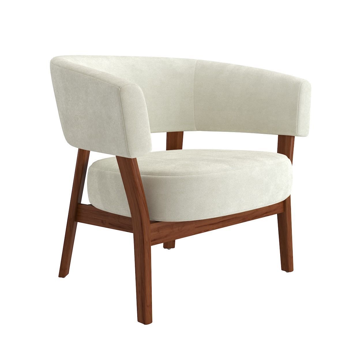 West elm juno chair 3D model_2