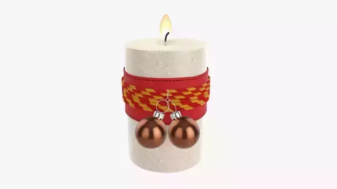  Candle Christmas DIY 01 3D model