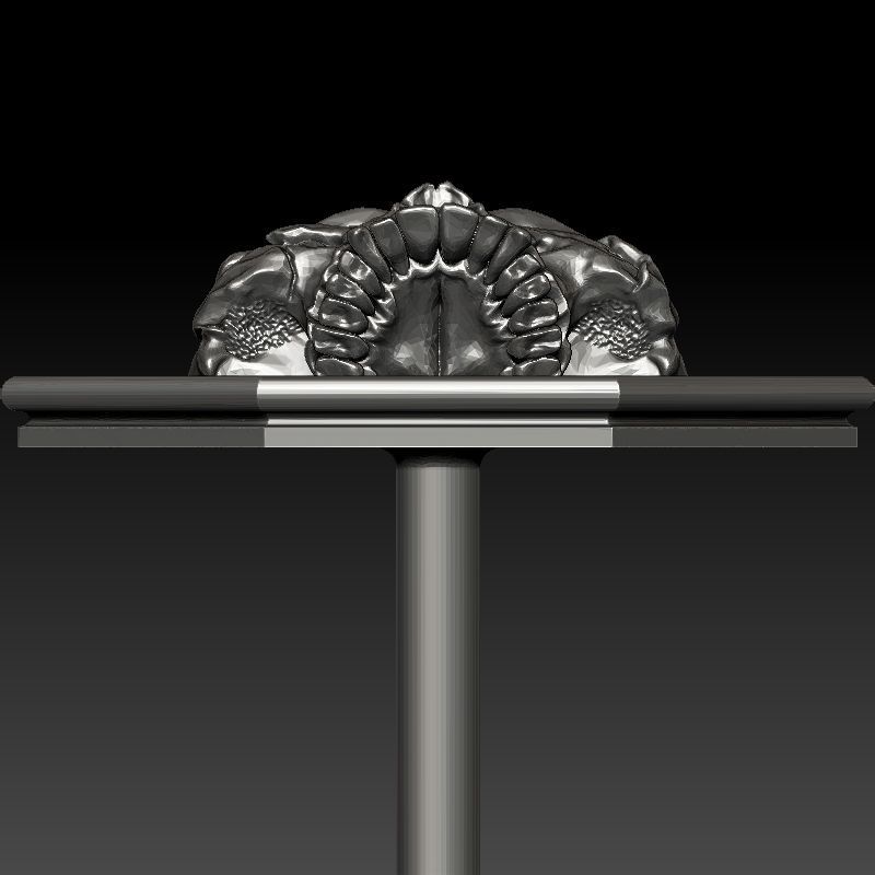 skull earrings studs 3D print model_13