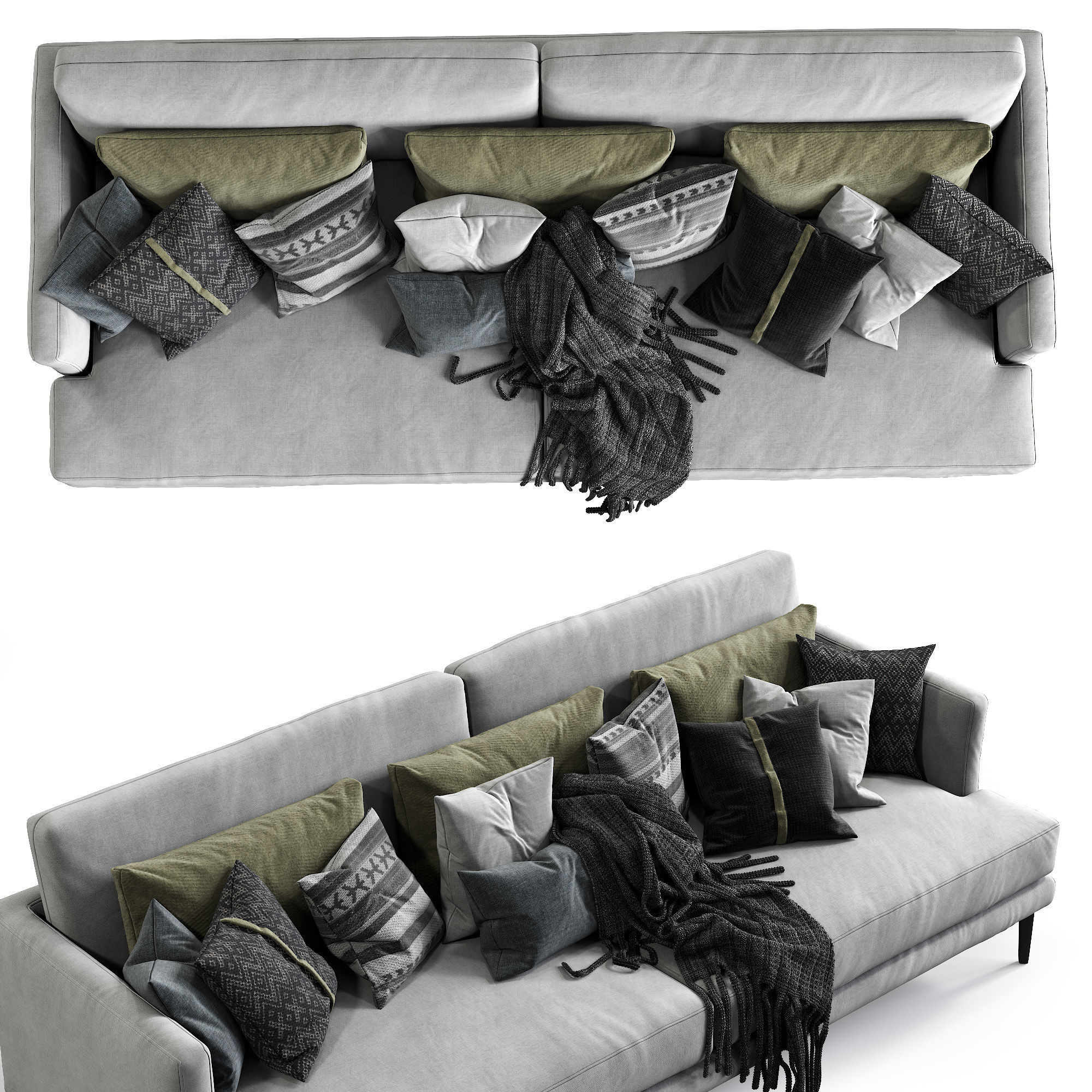 Bonaldo Sofa Paraiso 3D model_2