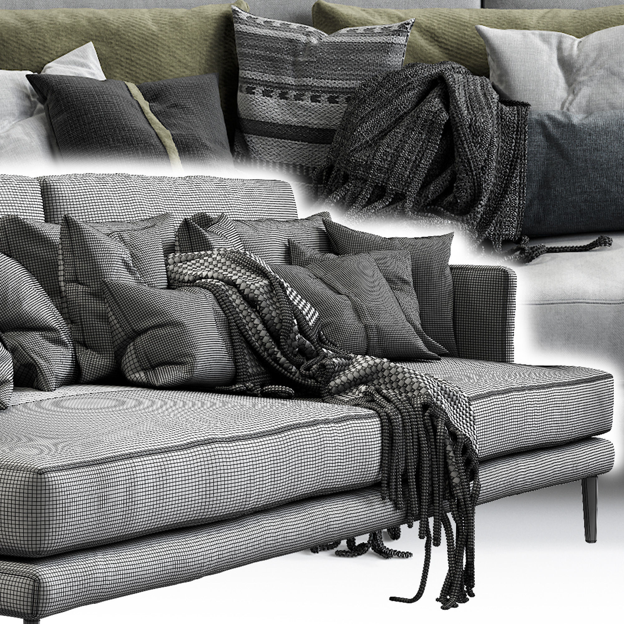 Bonaldo Sofa Paraiso 3D model_4