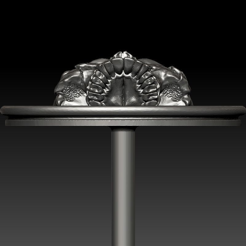 skull earrings 3D print model_17