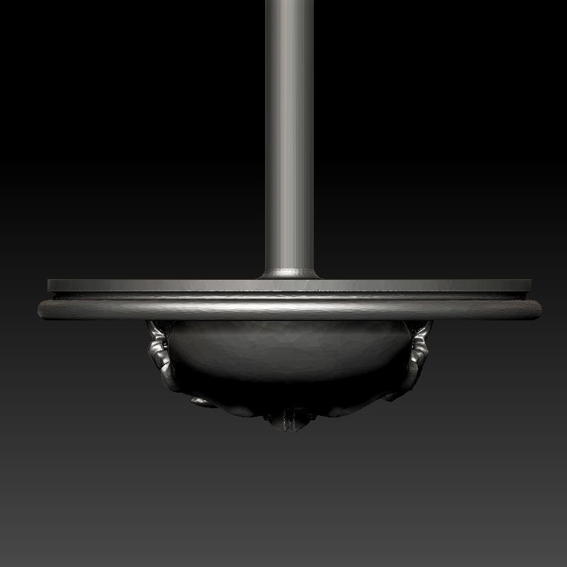 skull earrings 3D print model_13