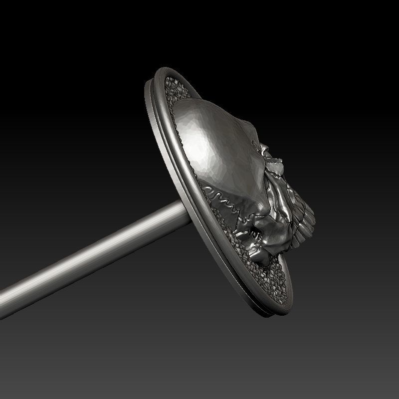 skull earrings 3D print model_20