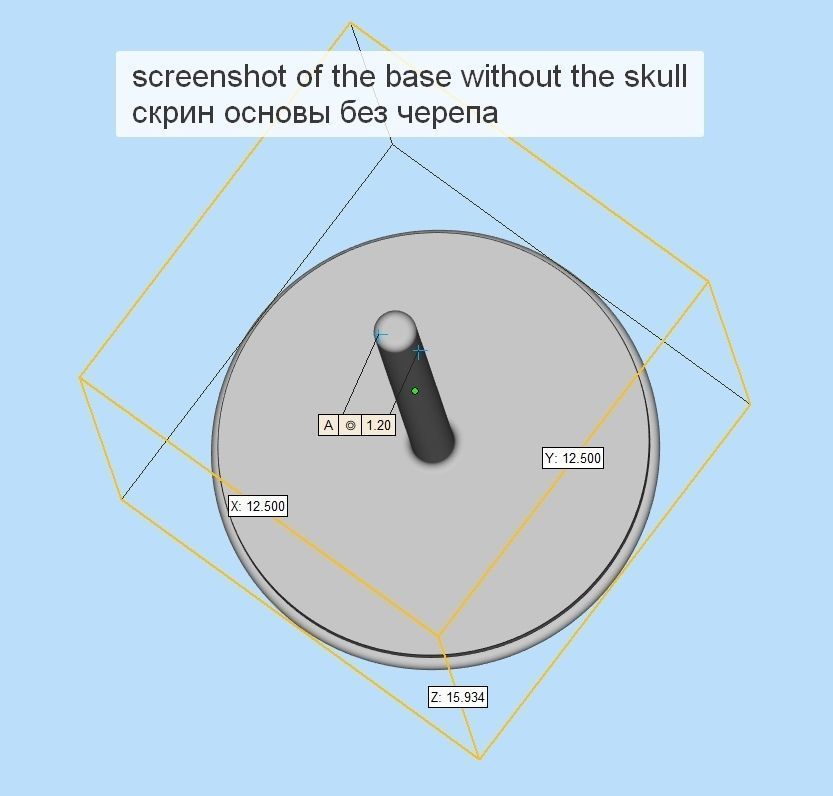 skull earrings 3D print model_1