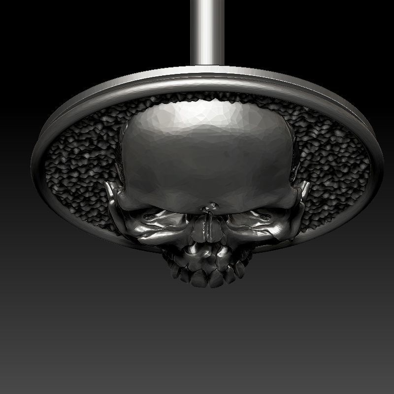 skull earrings 3D print model_12