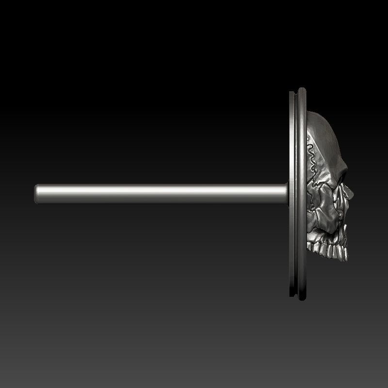 skull earrings 3D print model_24