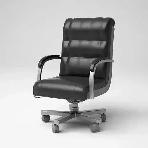 Black leather office chair 33 am5