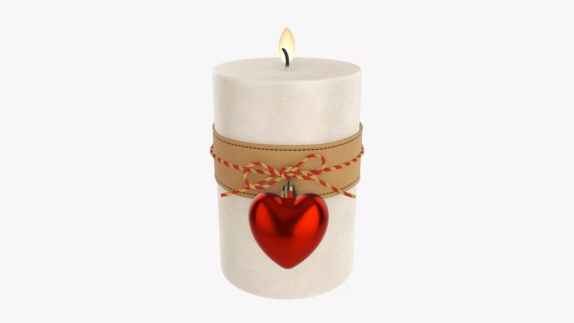 Candle Christmas DIY 02 3D model