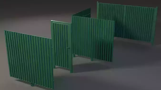 Modular Corrugated Metal Fence