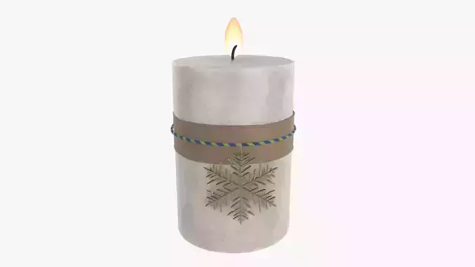 Candle Christmas DIY 03 3D model