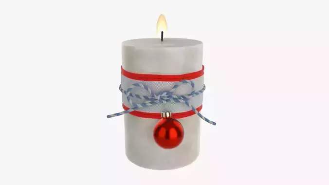 Candle Christmas DIY 04 3D model