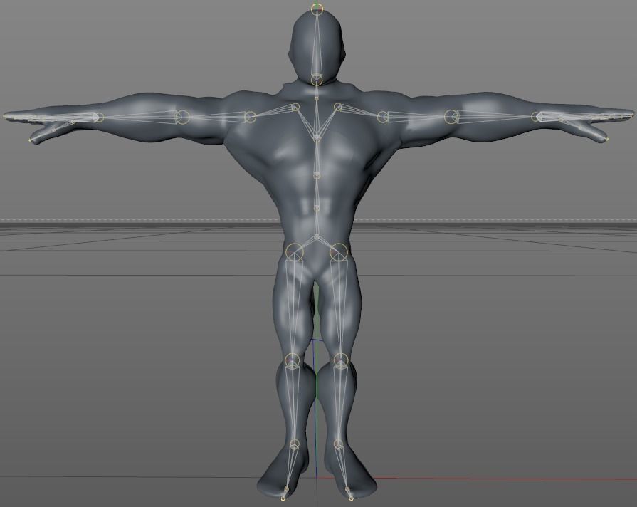 Cartoon Faceless BaseMesh Man 3D model_6