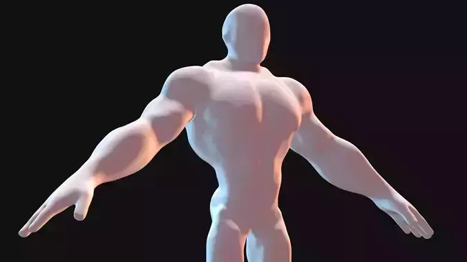 Cartoon Faceless BaseMesh Man 3D model