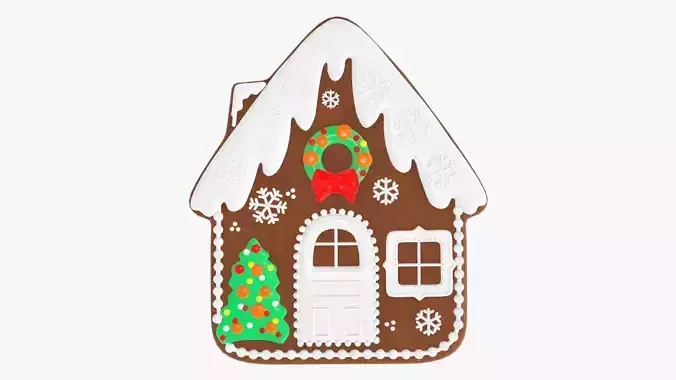 Cookie house Christmas 3D model