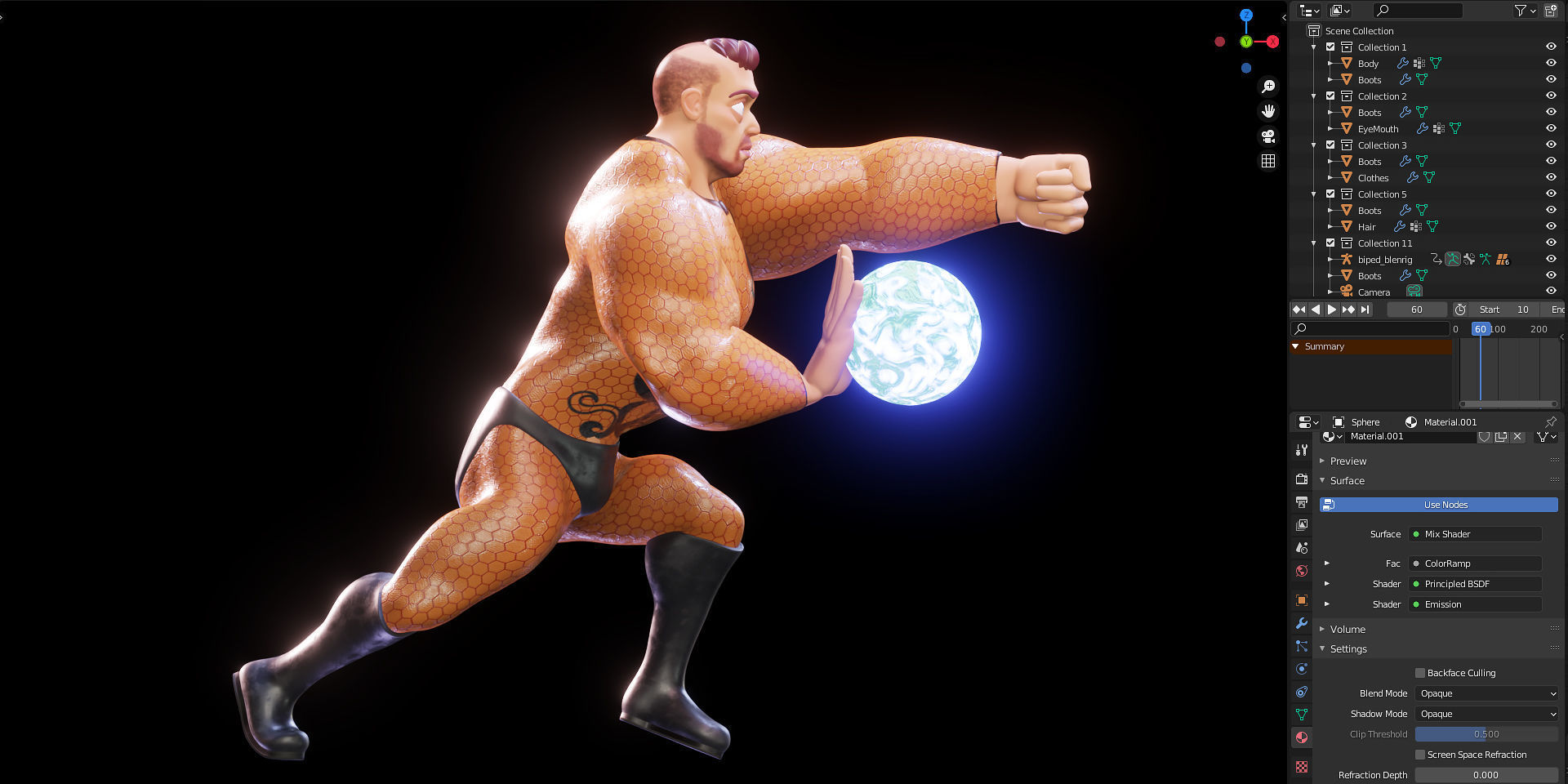 Rigged Stylized Character Man - Hecxa - Blender 3D model_8