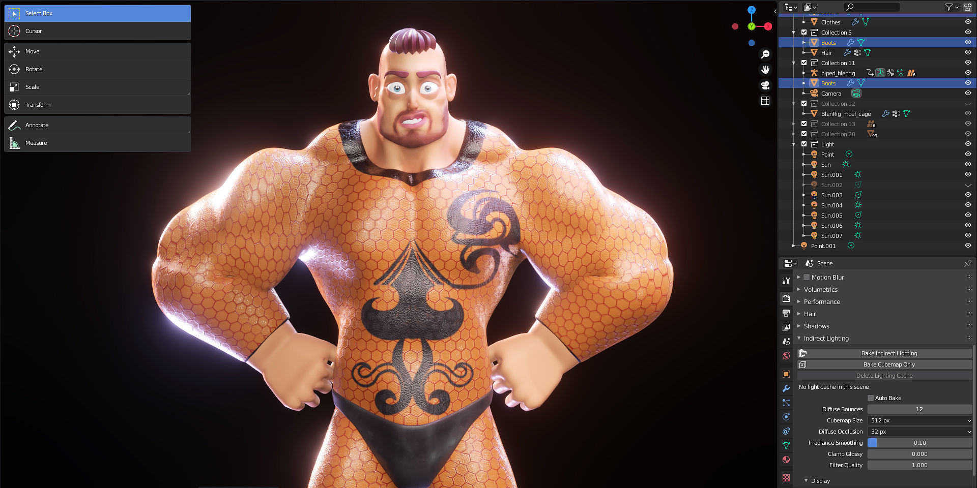 Rigged Stylized Character Man - Hecxa - Blender 3D model_2