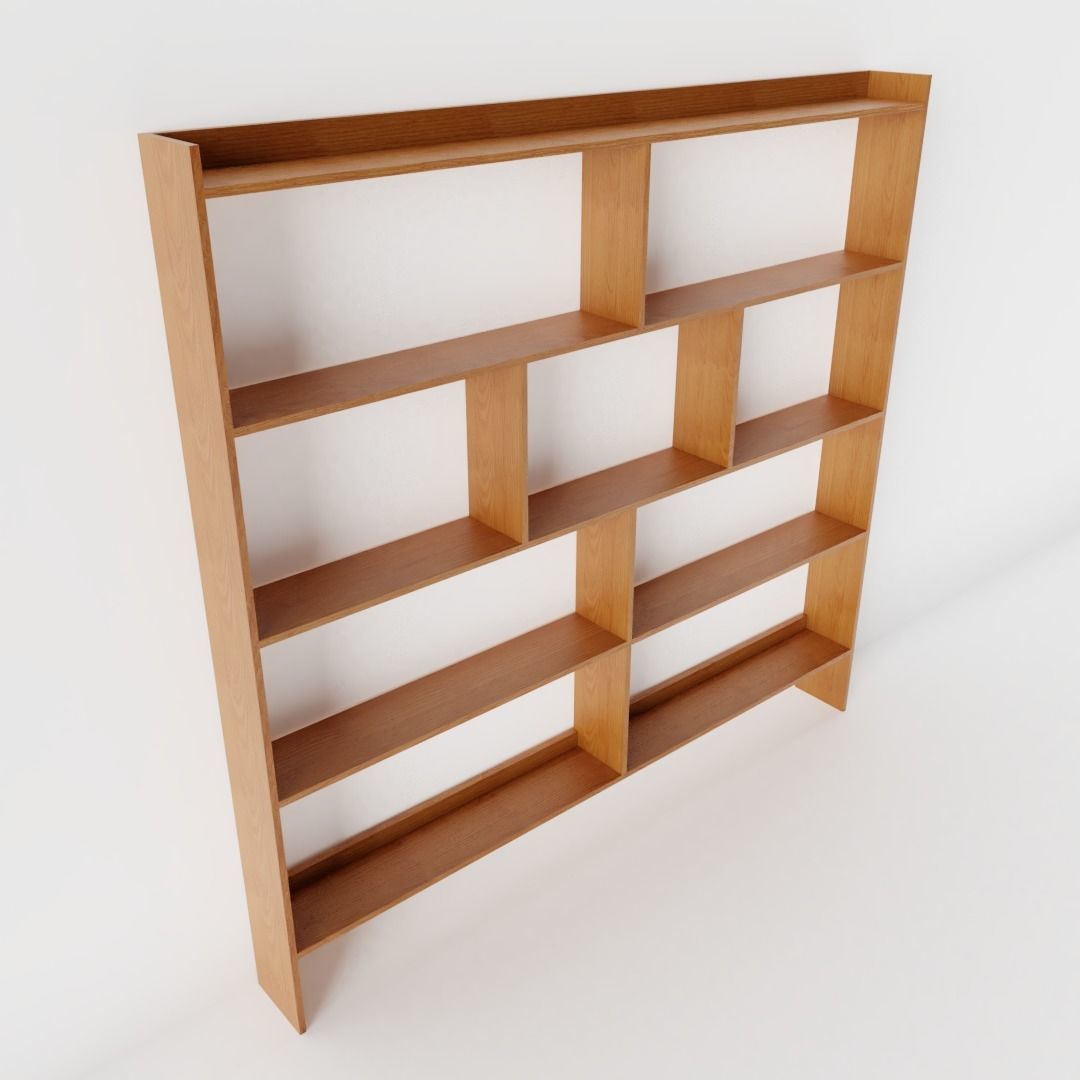 Retro Wall Shelf Low-poly 3D model_2