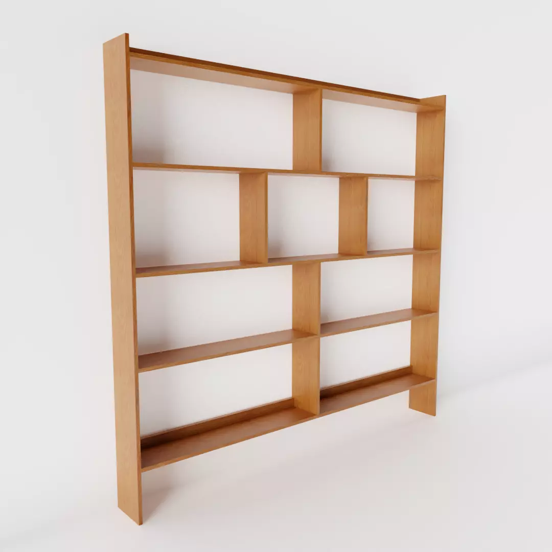 Retro Wall Shelf Low-poly 3D model_0