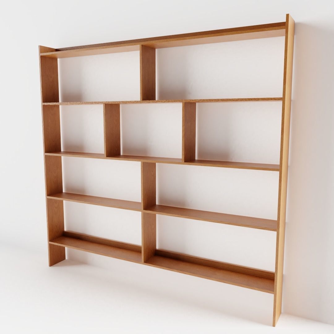 Retro Wall Shelf Low-poly 3D model_1
