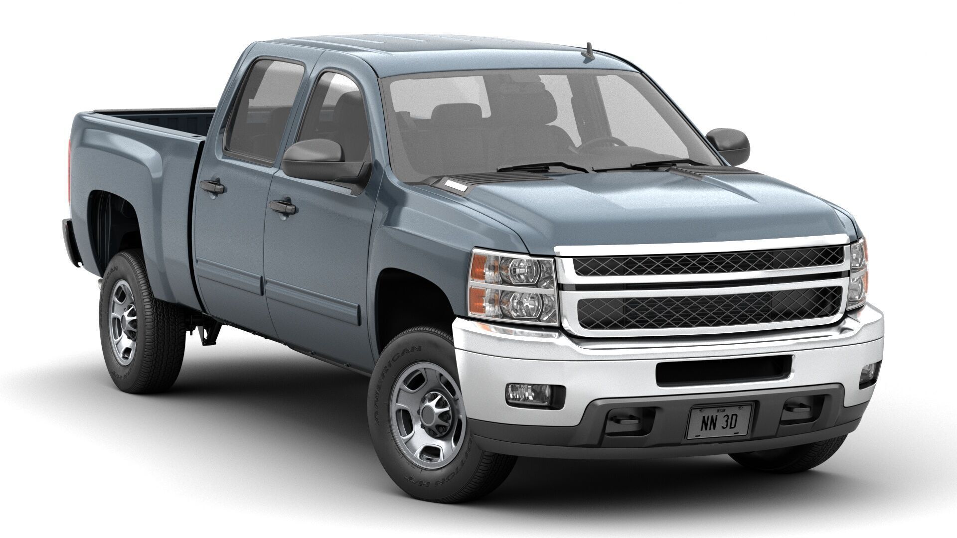 GENERIC CREW CAB PICKUP TRUCK 17 3D model_2