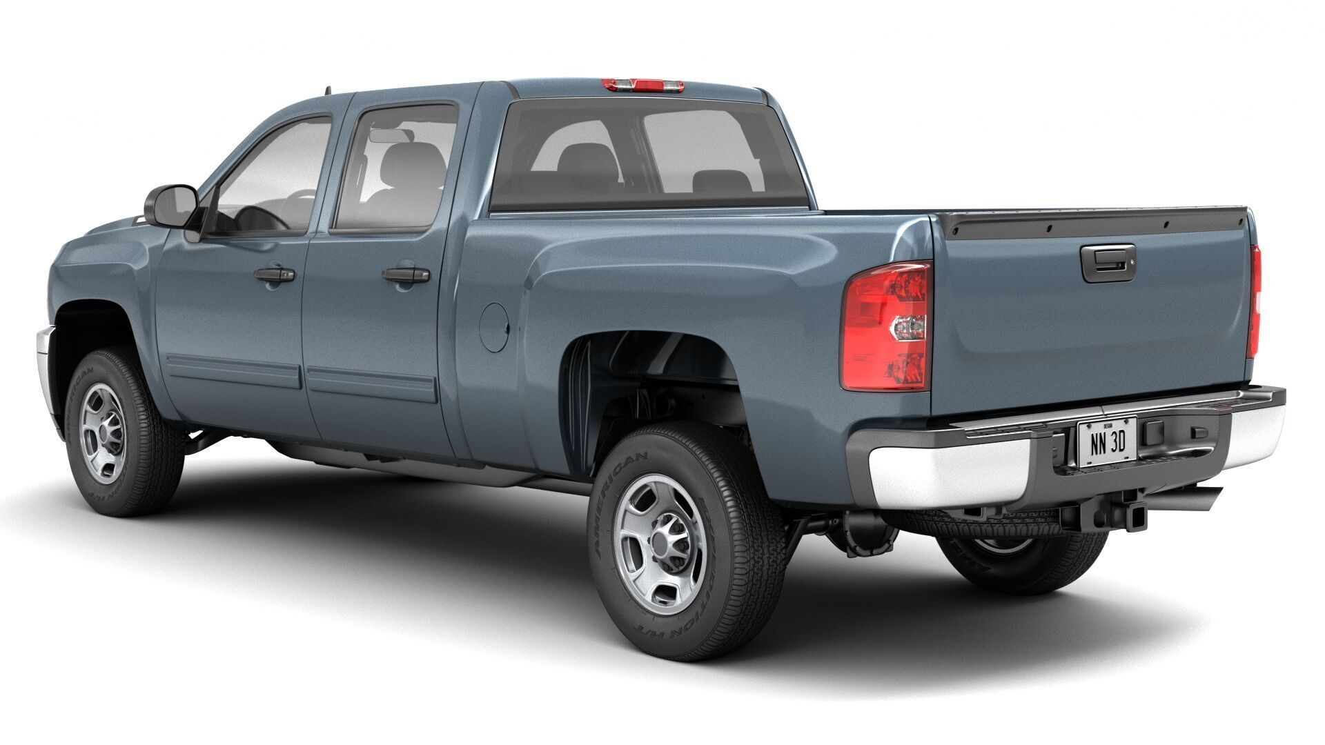 GENERIC CREW CAB PICKUP TRUCK 17 3D model_3