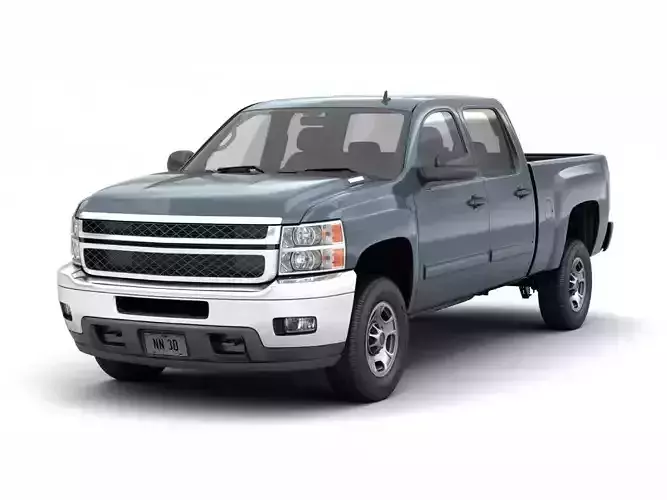 GENERIC CREW CAB PICKUP TRUCK 17 3D model