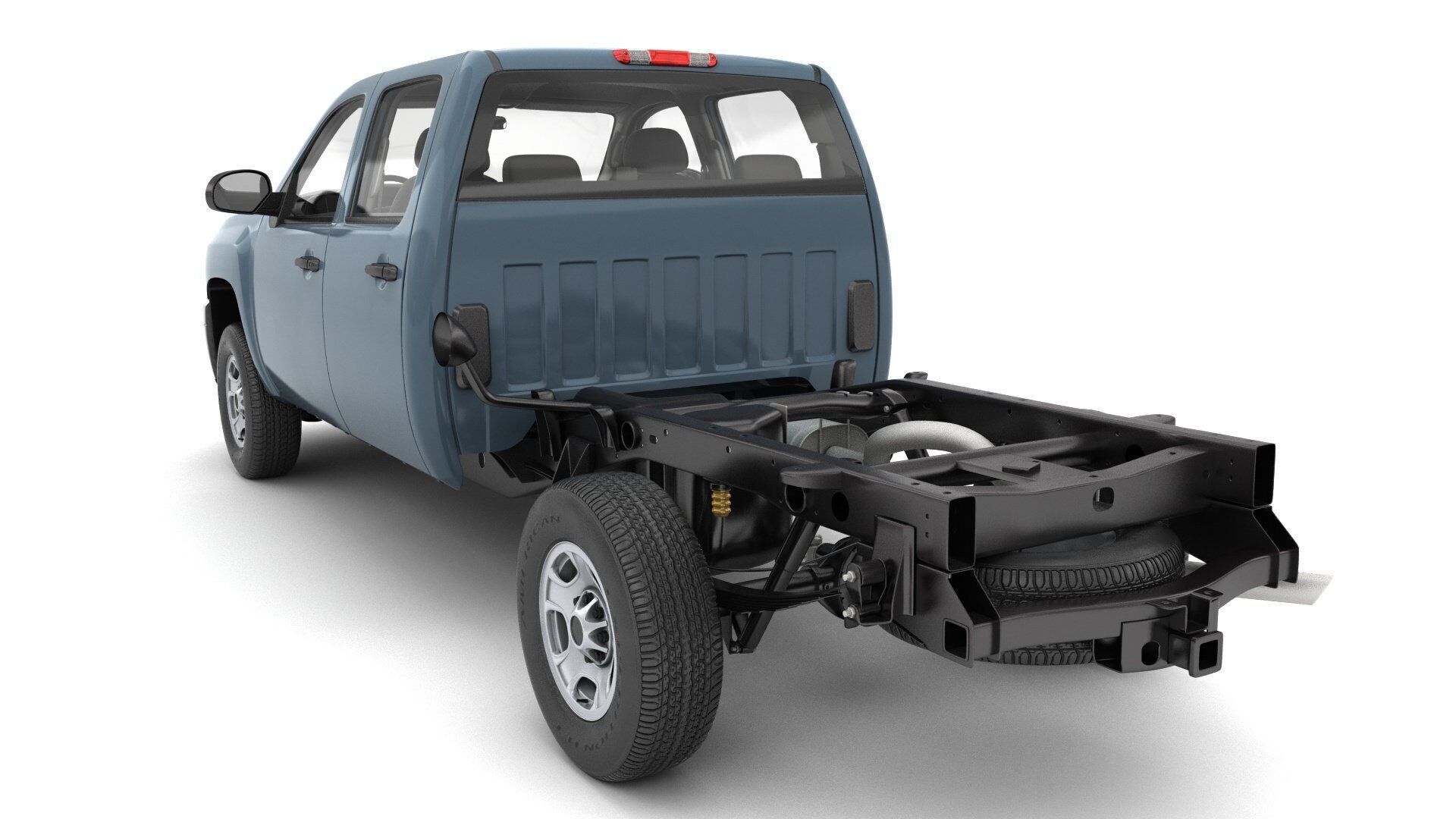 GENERIC CREW CAB PICKUP TRUCK 17 3D model_20