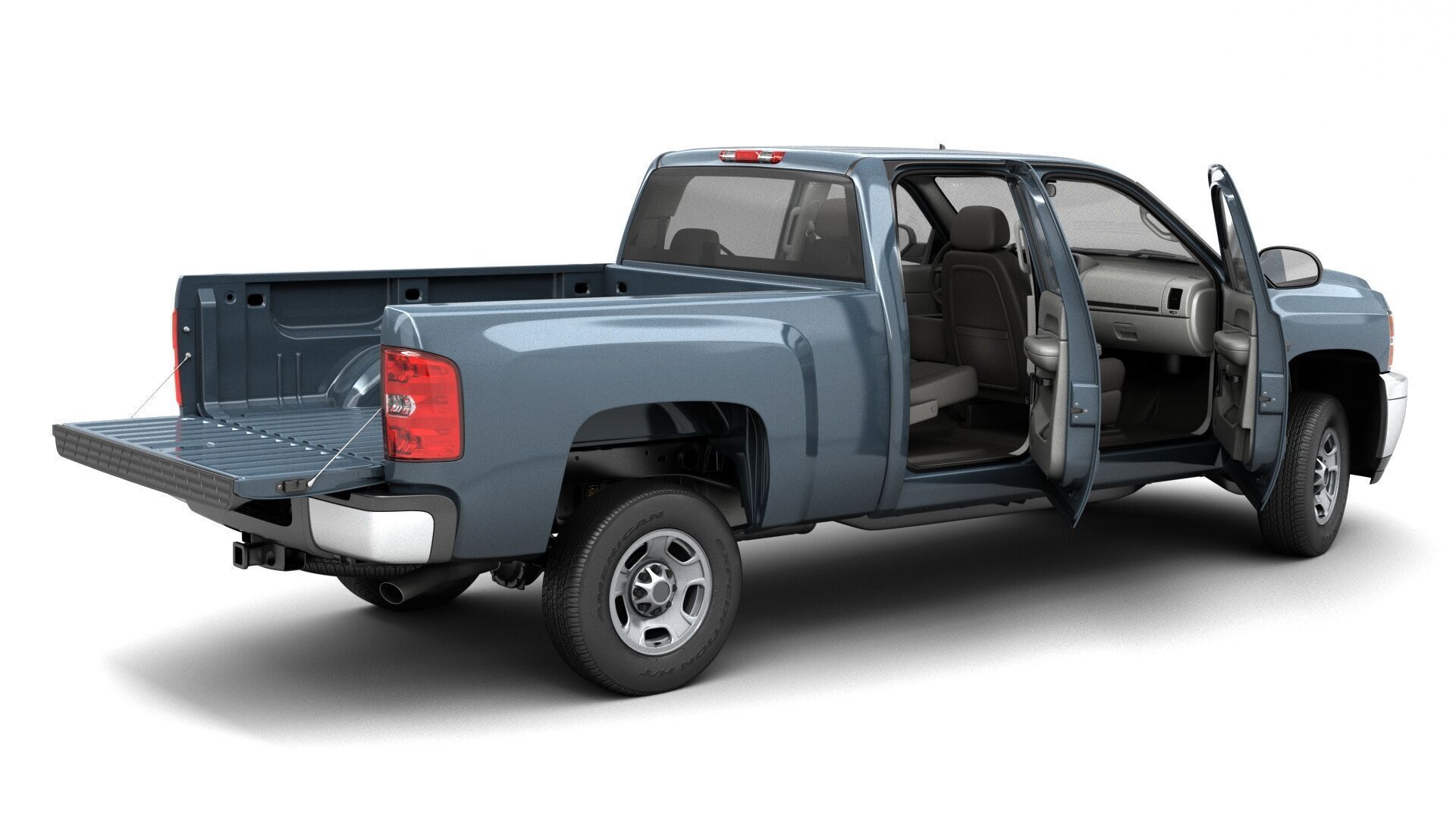 GENERIC CREW CAB PICKUP TRUCK 17 3D model_9