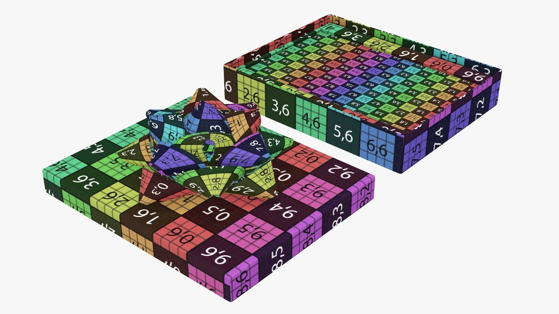 Christmas gift card with box 01 3D model_12