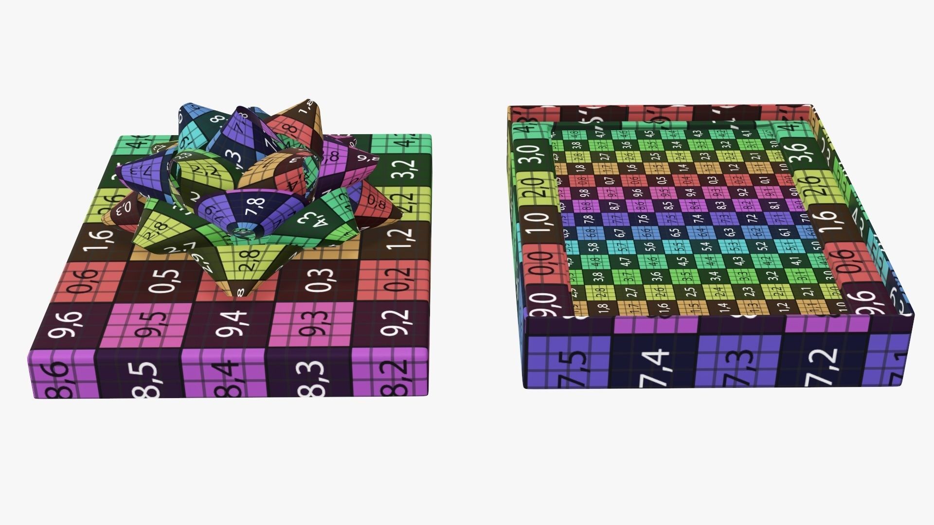 Christmas gift card with box 01 3D model_11