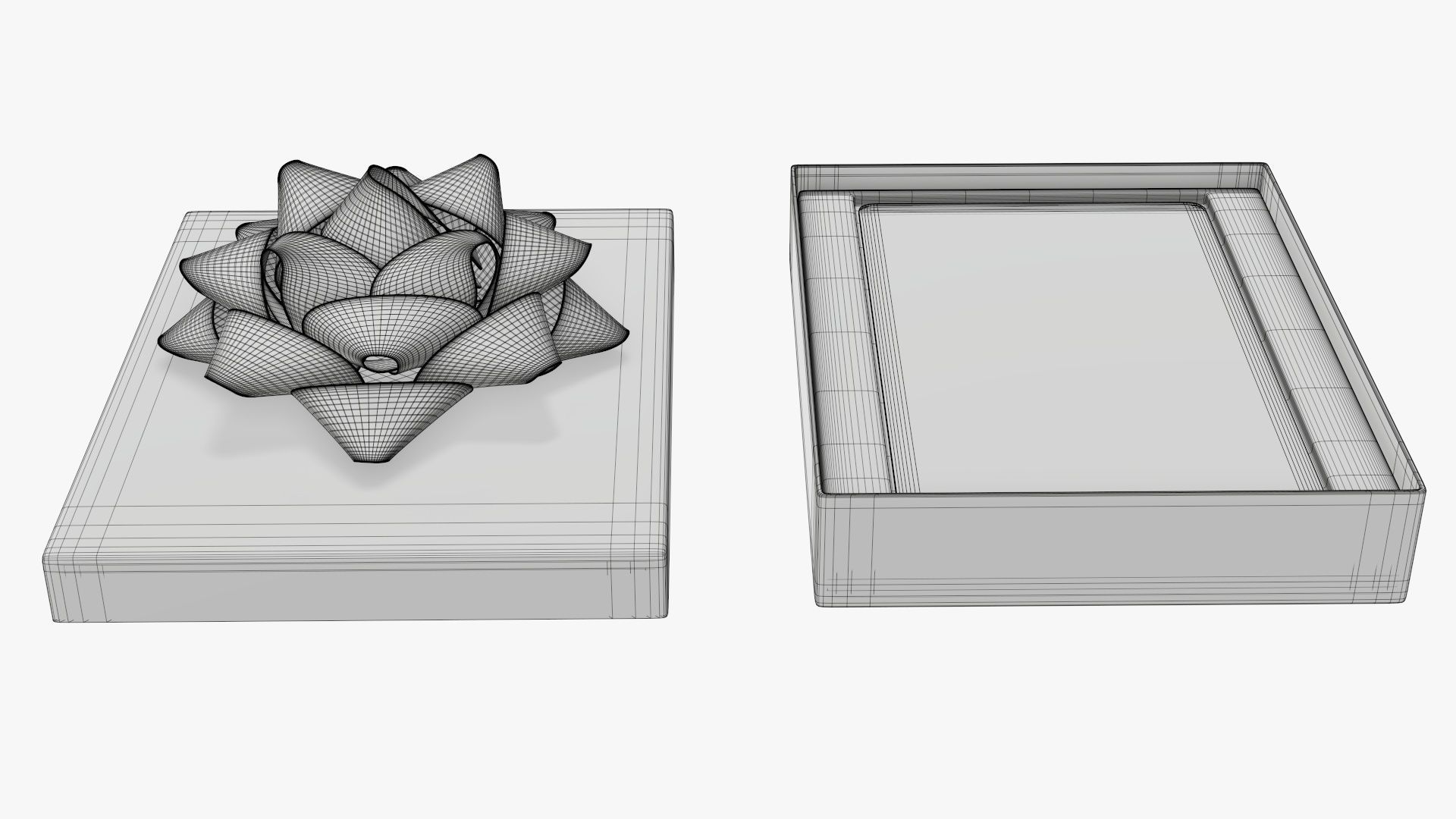 Christmas gift card with box 01 3D model_6