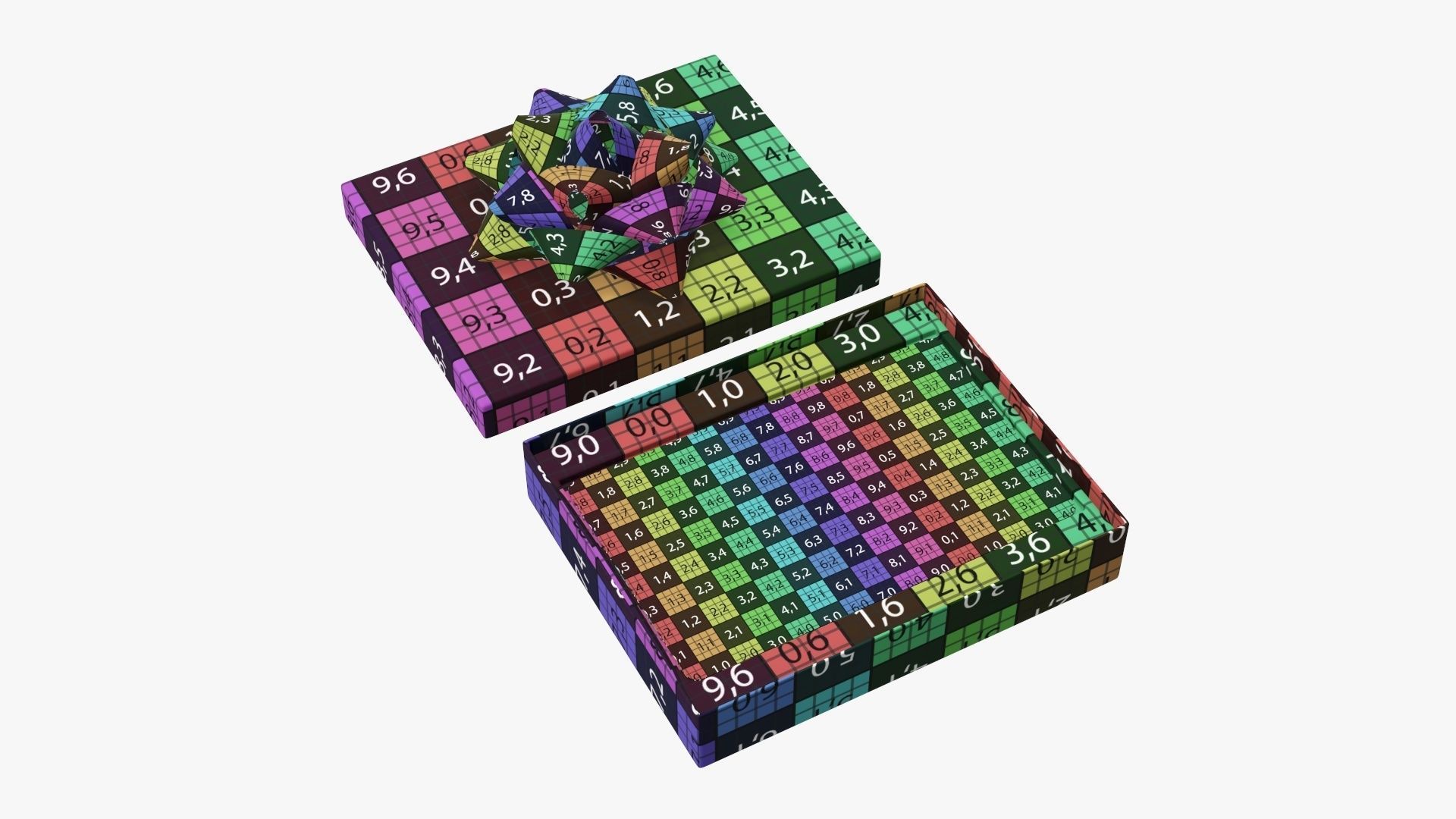 Christmas gift card with box 01 3D model_10