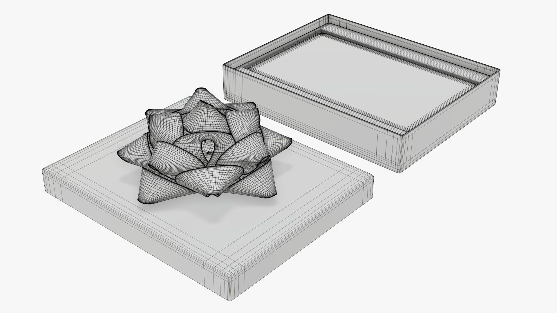 Christmas gift card with box 01 3D model_7