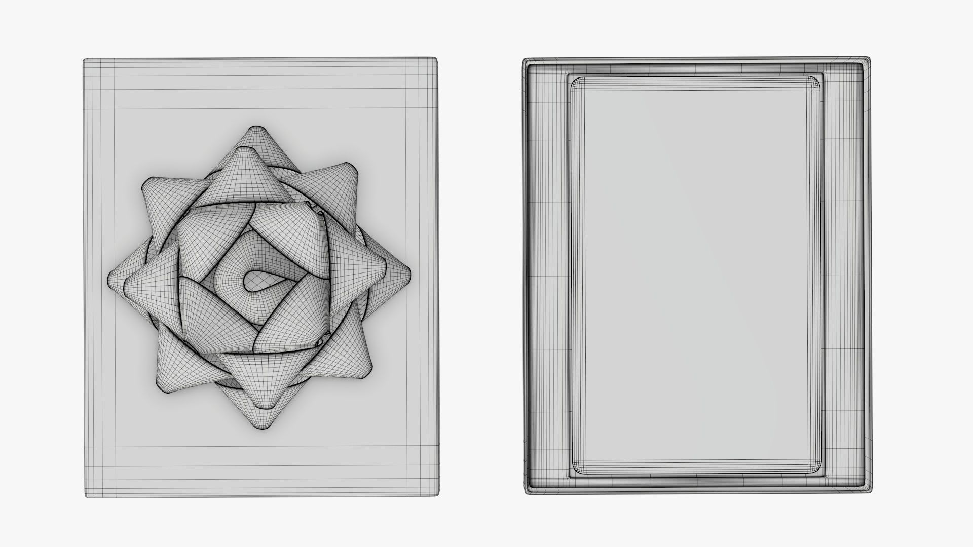 Christmas gift card with box 01 3D model_8