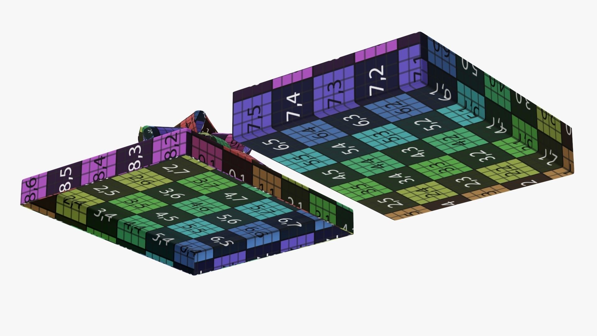 Christmas gift card with box 01 3D model_14