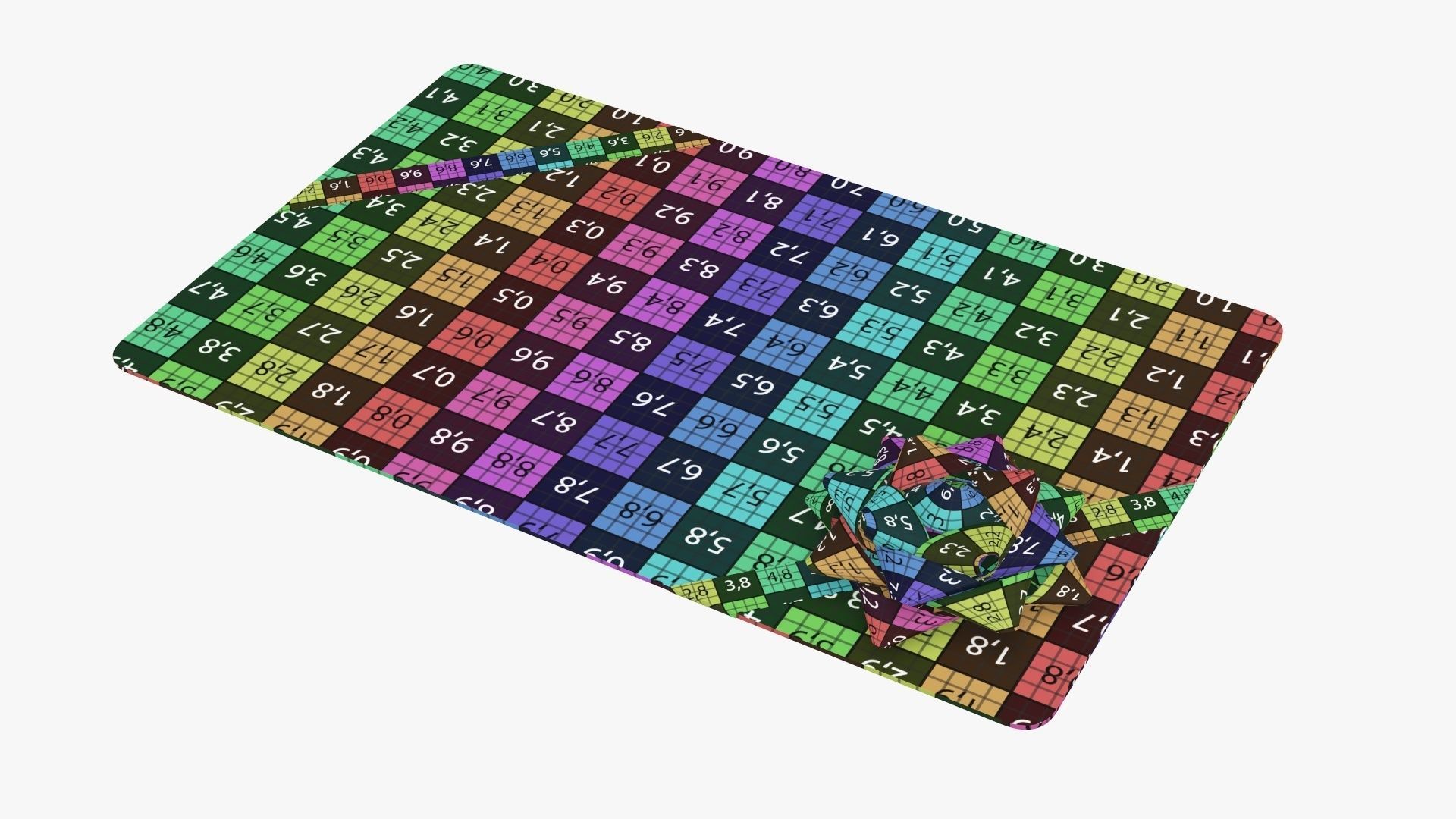 Gift card with ribbon Christmas 01 3D model_13