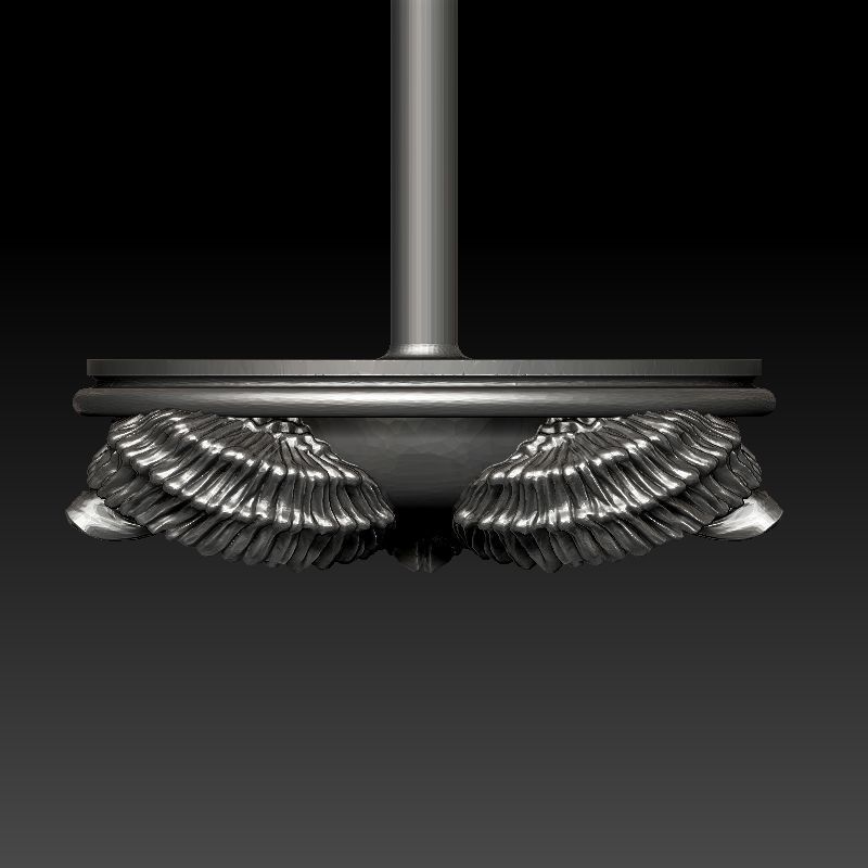 skull earrings 3D print model_13