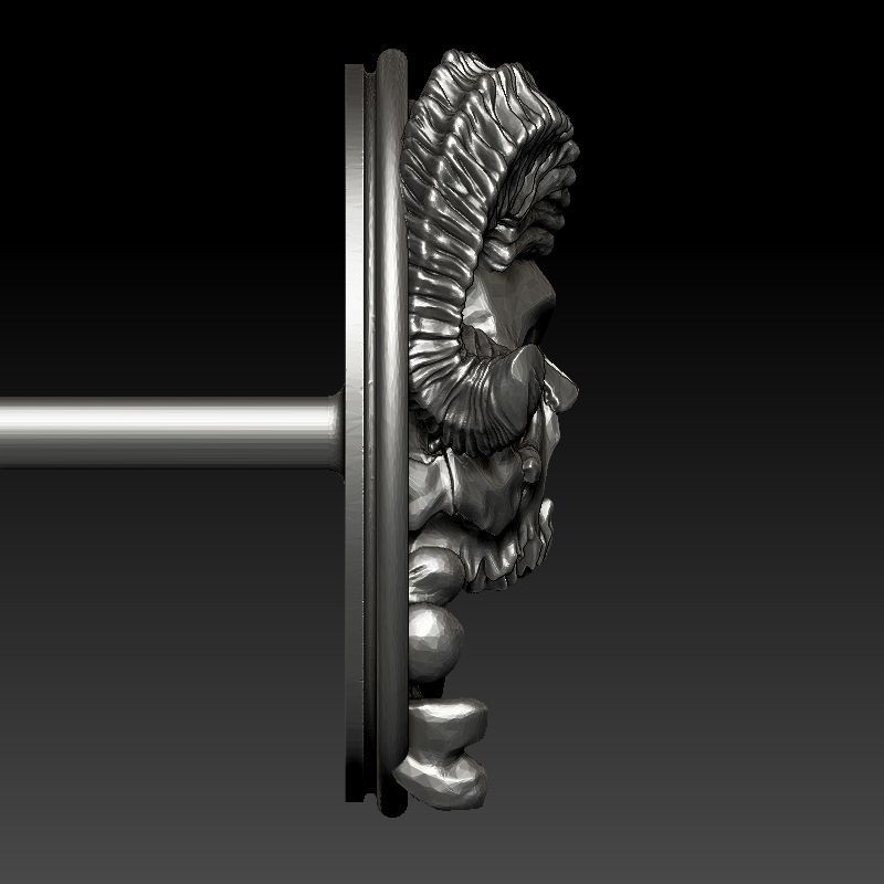 skull earrings 3D print model_6